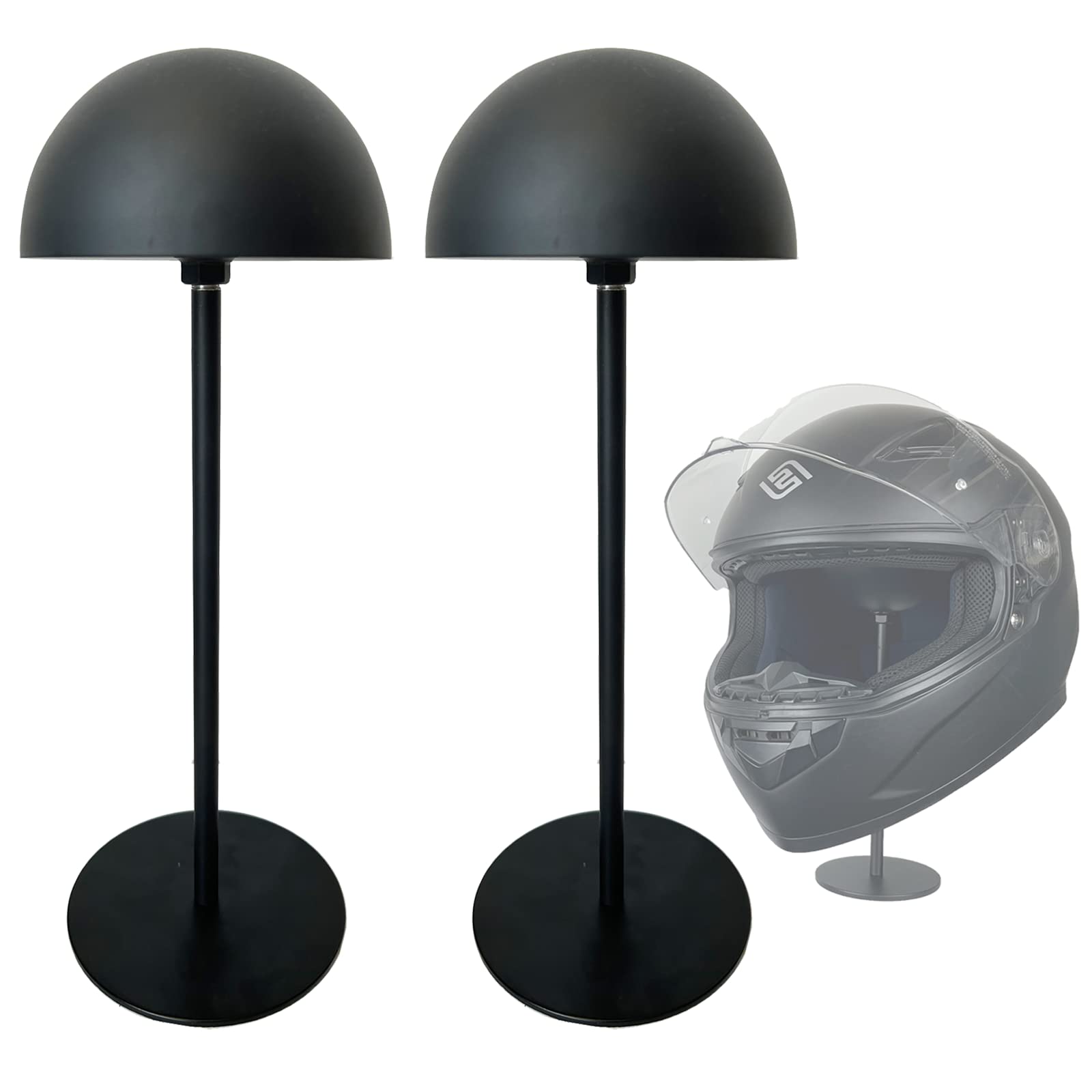 motofans Helmet Stand Metal, Rotation Metal Stand Desktop Hanger Rack Helmet Stand Display for Motocycle Helmet, Caps,Hat, and R